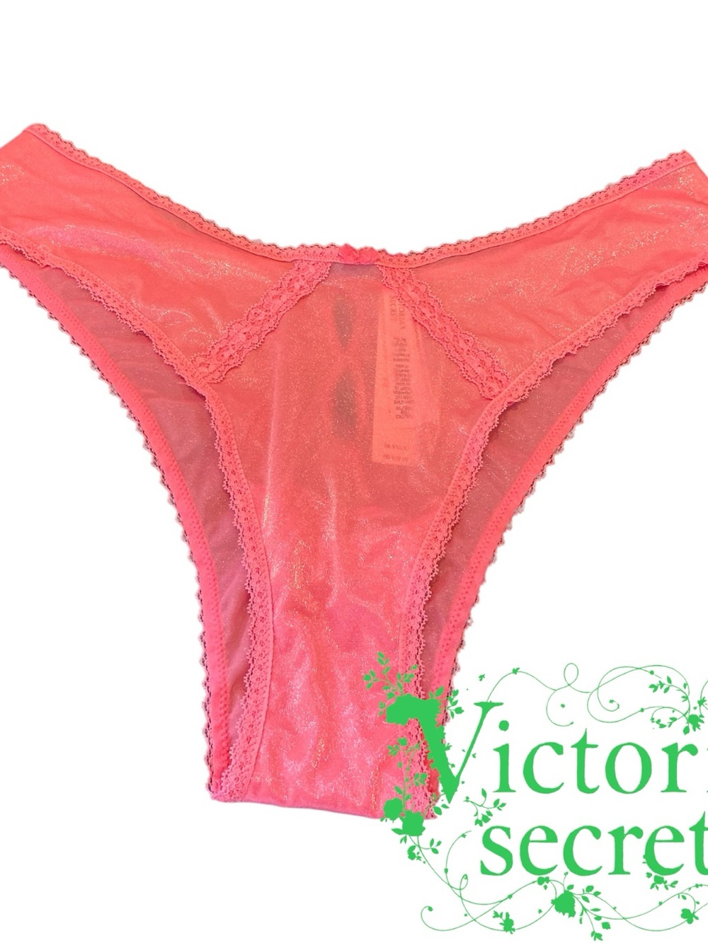 Victoria's Secret Coral Shimmer Brazilian Panty